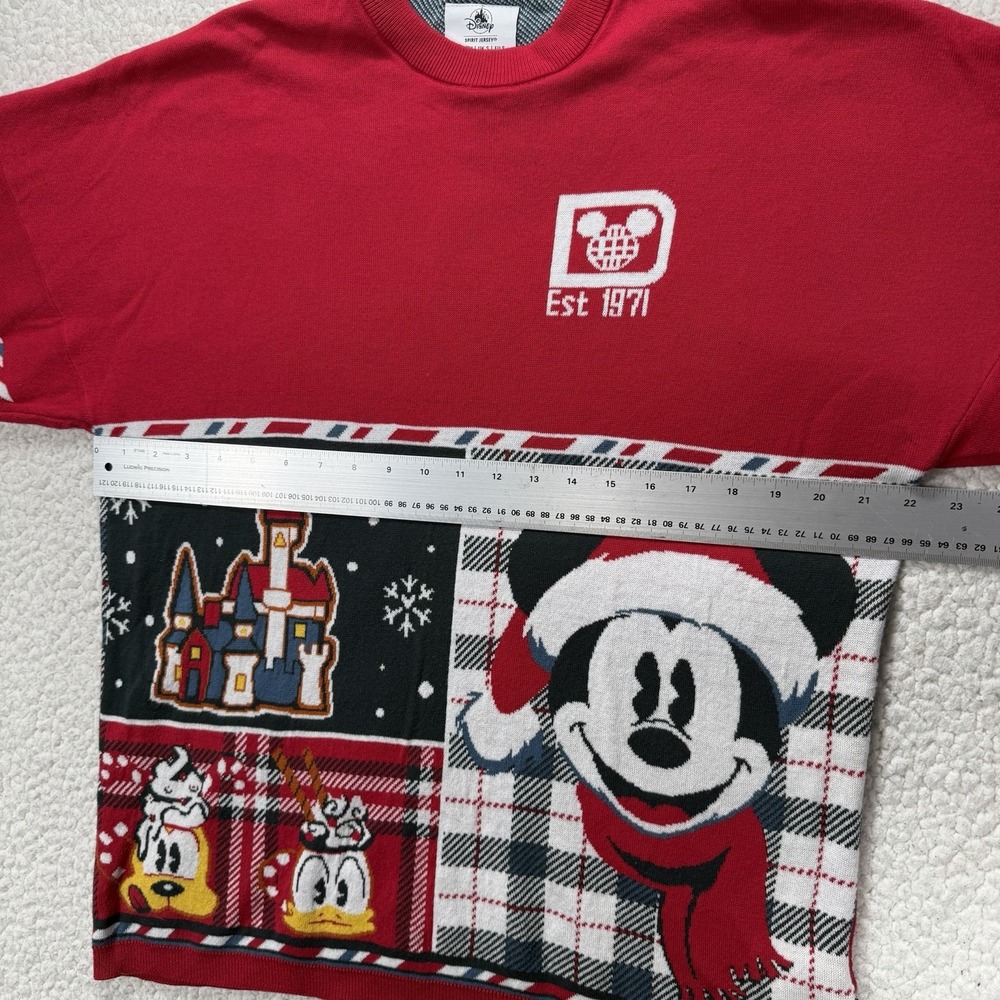 Disney Spirit Jersey Christmas Sweater Women's S Red Mickey Holiday - Picture 6 of 8
